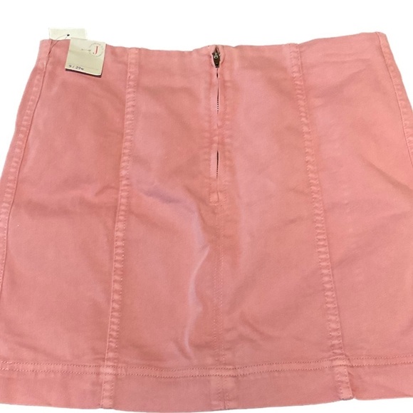 Jolt Washed Pink  Seamed Mini Skirt - Picture 4 of 10